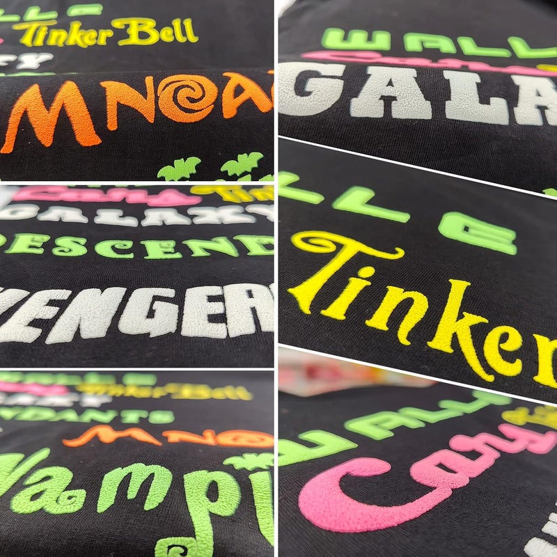 TransWonder Glow in The Dark 3D Puff Vinyl Heat Transfer - Luminous Fluorescent HTV Puff Vinyl Bundle Puff Heat Transfer Vinyl for T Shirts Compatible with Cricut Air or Maker - Image 3